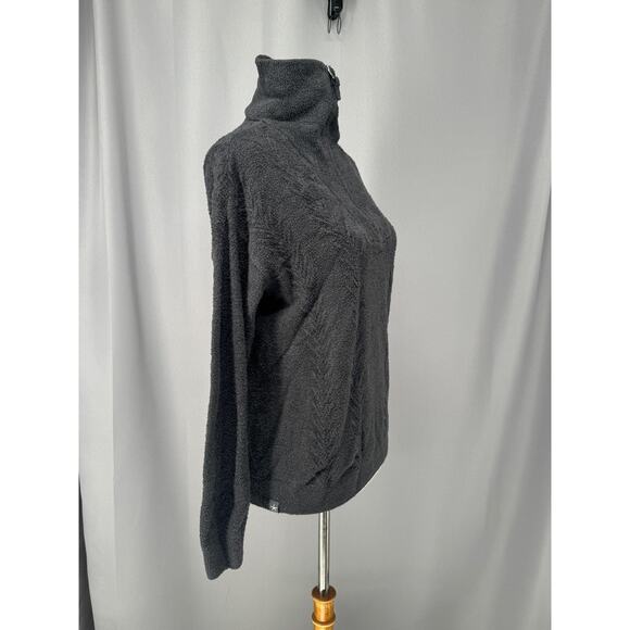 Barefoot Dreams Sweater Womens XS Gray CozyChic Mock Neck 1/4 Zip Pullover - Picture 4 of 14